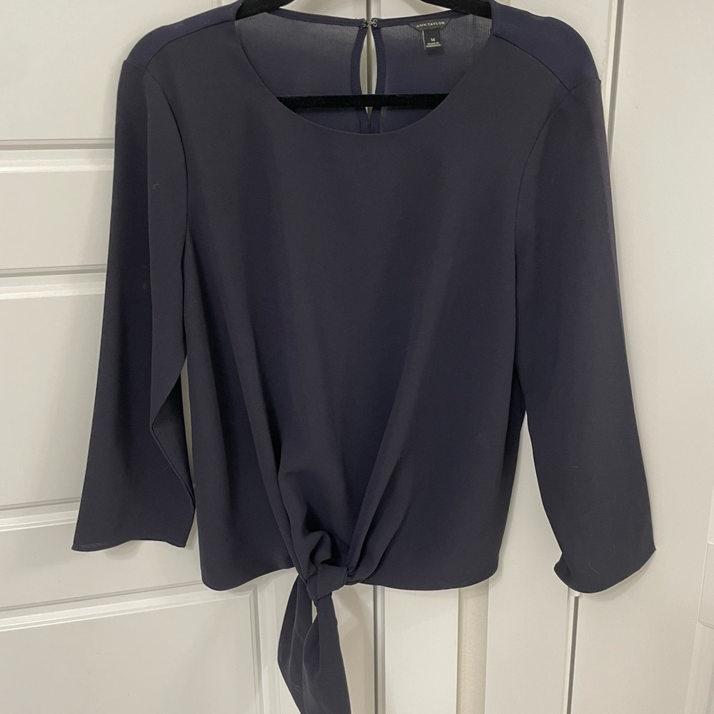 Ann Taylor Navy blouse